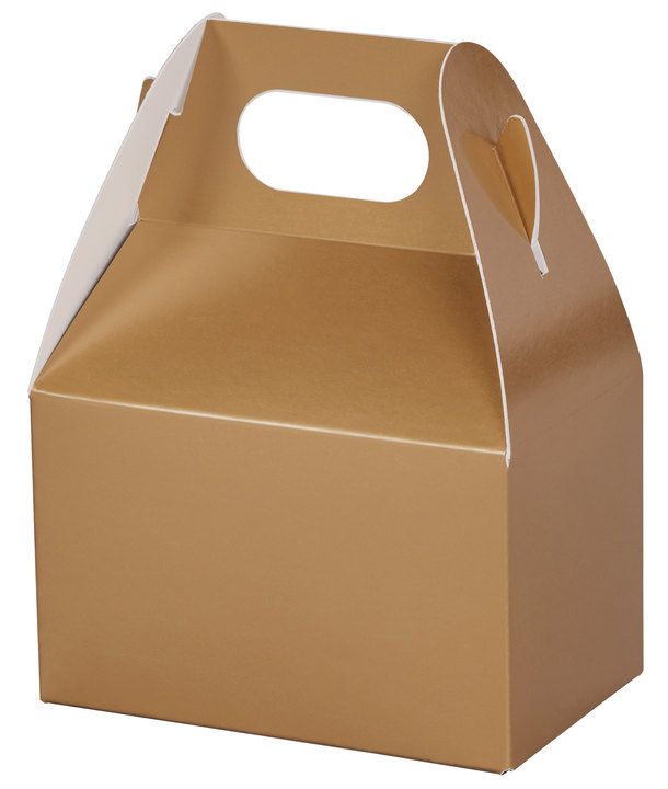 Metallic Gold - Mini Gable Box - 4 x 2-1/2 x 2-1/2"