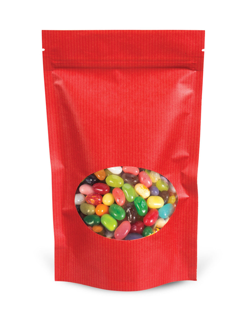 Red Shadow Stripe - Stand Up Zipper Pouch - Window - 5-1/2 x 2-1/2 x 9-1/8"