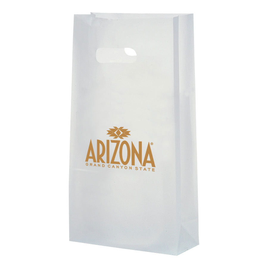 Frosted Clear - Die Cut Handle Bag - 7-3/4 x 3-1/2 x 15" (4 mil)