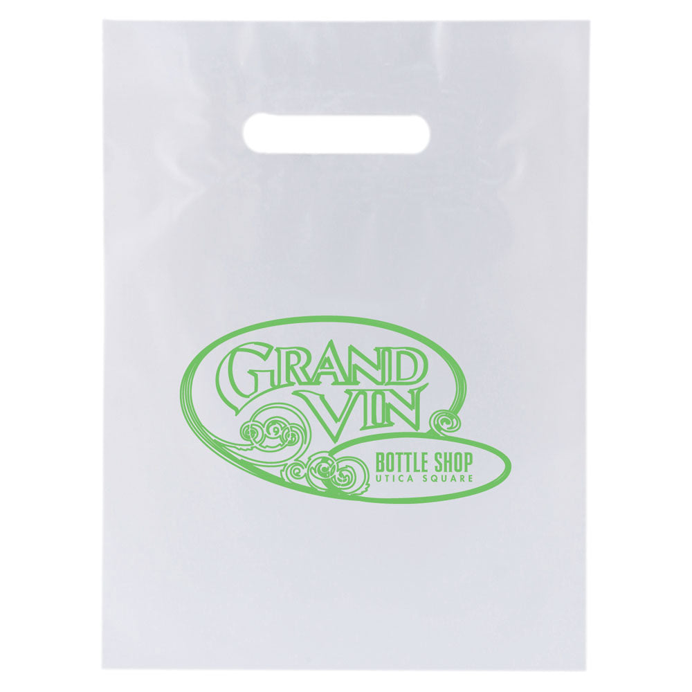 White - Patch Handle Bag - 9 x 12" (2.5 mil)