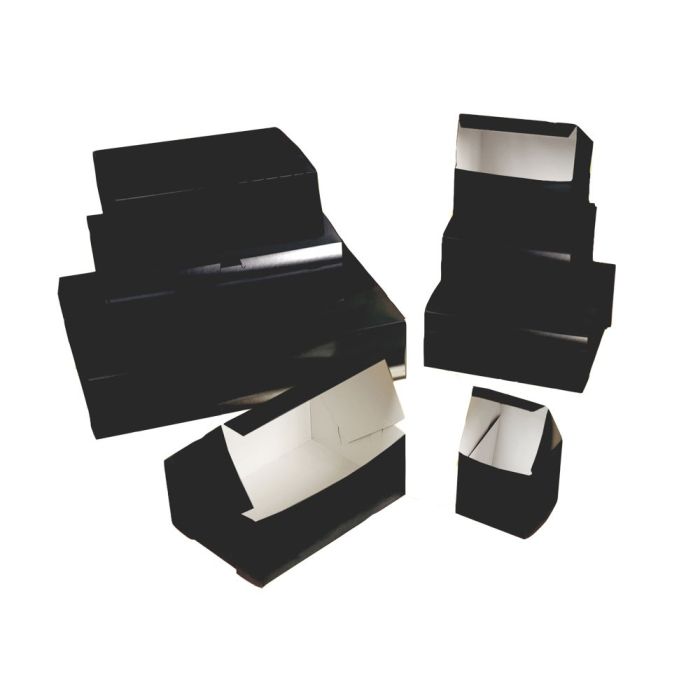 Gloss Black Cake Boxes