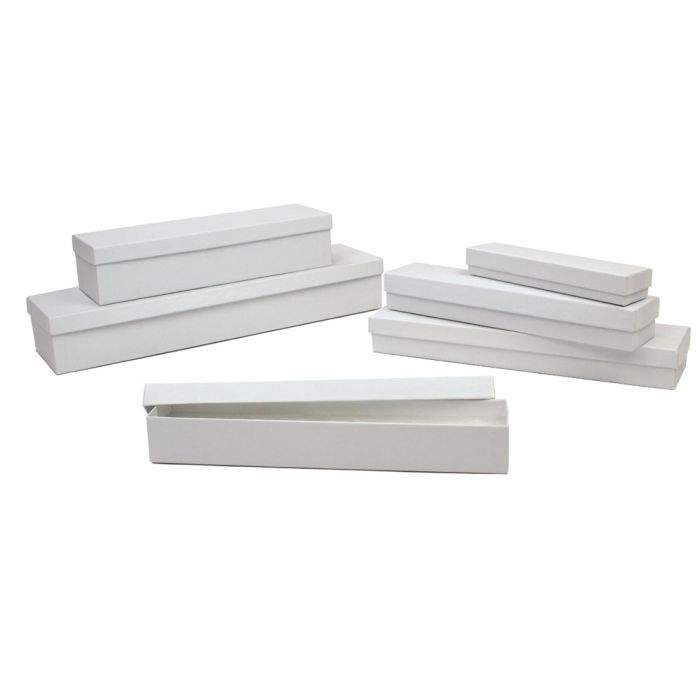 White Long Two Piece Boxes - Silverware