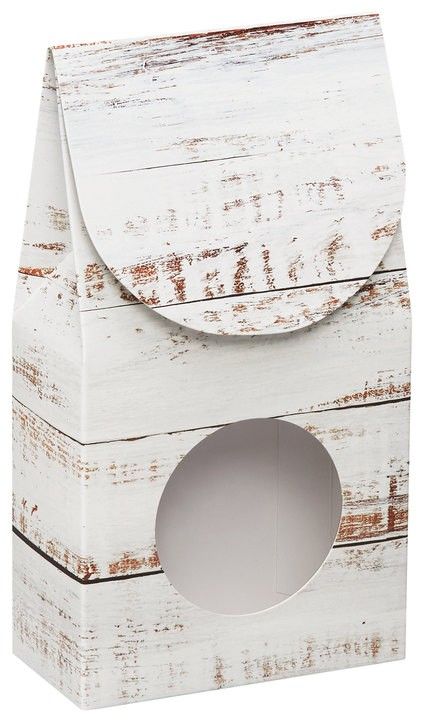 Distressed White Wood - Gourmet Candy Box - 3-1/2 x 1-3/4 x 6-1/2"