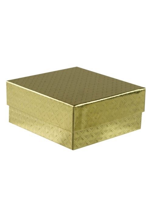 Gold Diamond - Rigid Candy Box - Lid & Base - (1/8 lb) 3-1/2 x 3-1/4 x 1-1/2"