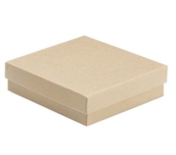 Natural Kraft - Jewelry Box - 3-1/2 x 3-1/2 x 1/2"