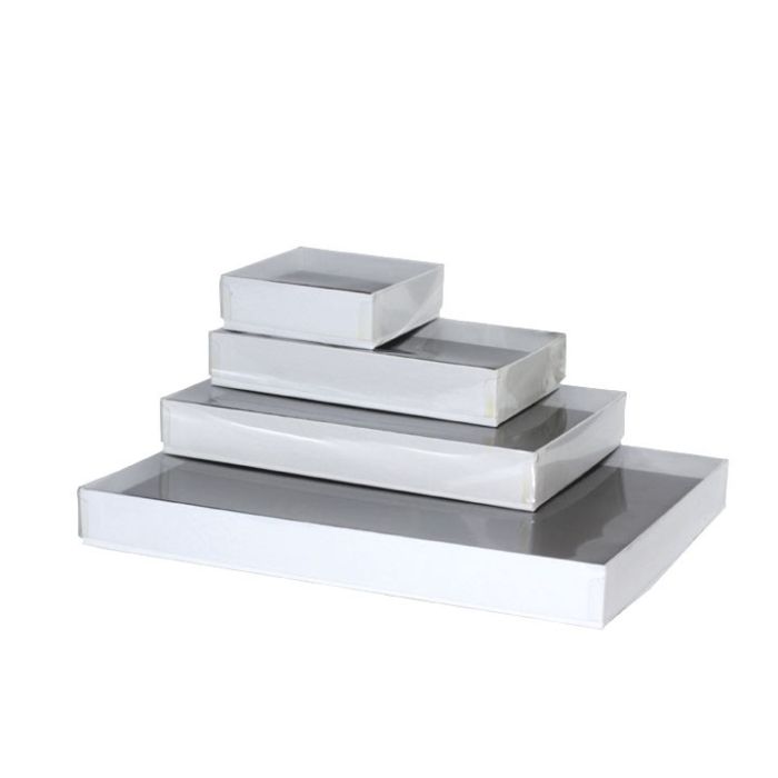 White Gloss - Clear Lid Rigid Candy Boxes