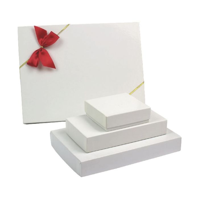 White Krome Rigid Candy Boxes