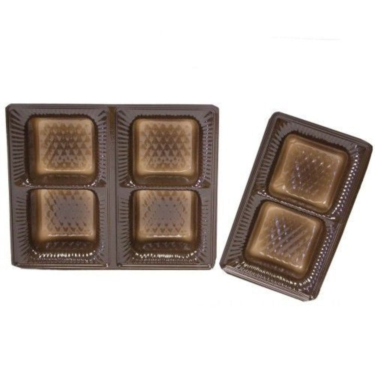Brown - Candy Tray - (1/4 lb & 2-Piece) 6-1/2 x 3-1/2"