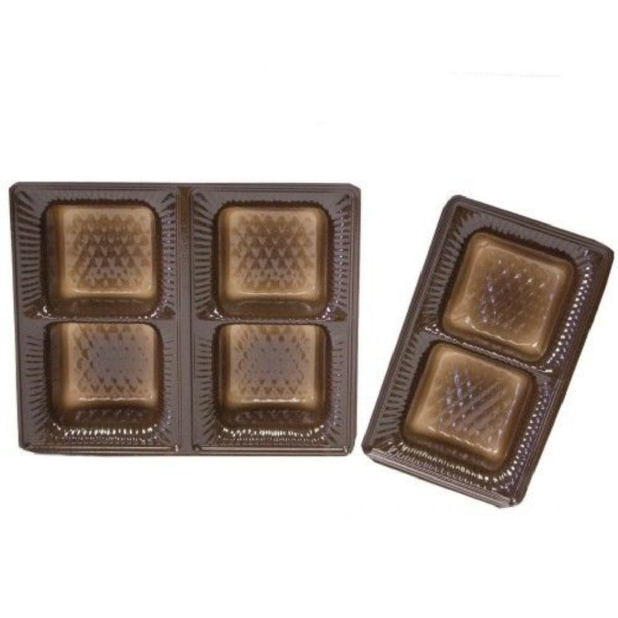 Brown - Candy Tray - (1/4 lb & 2-Piece) 6-1/2 x 3-1/2"