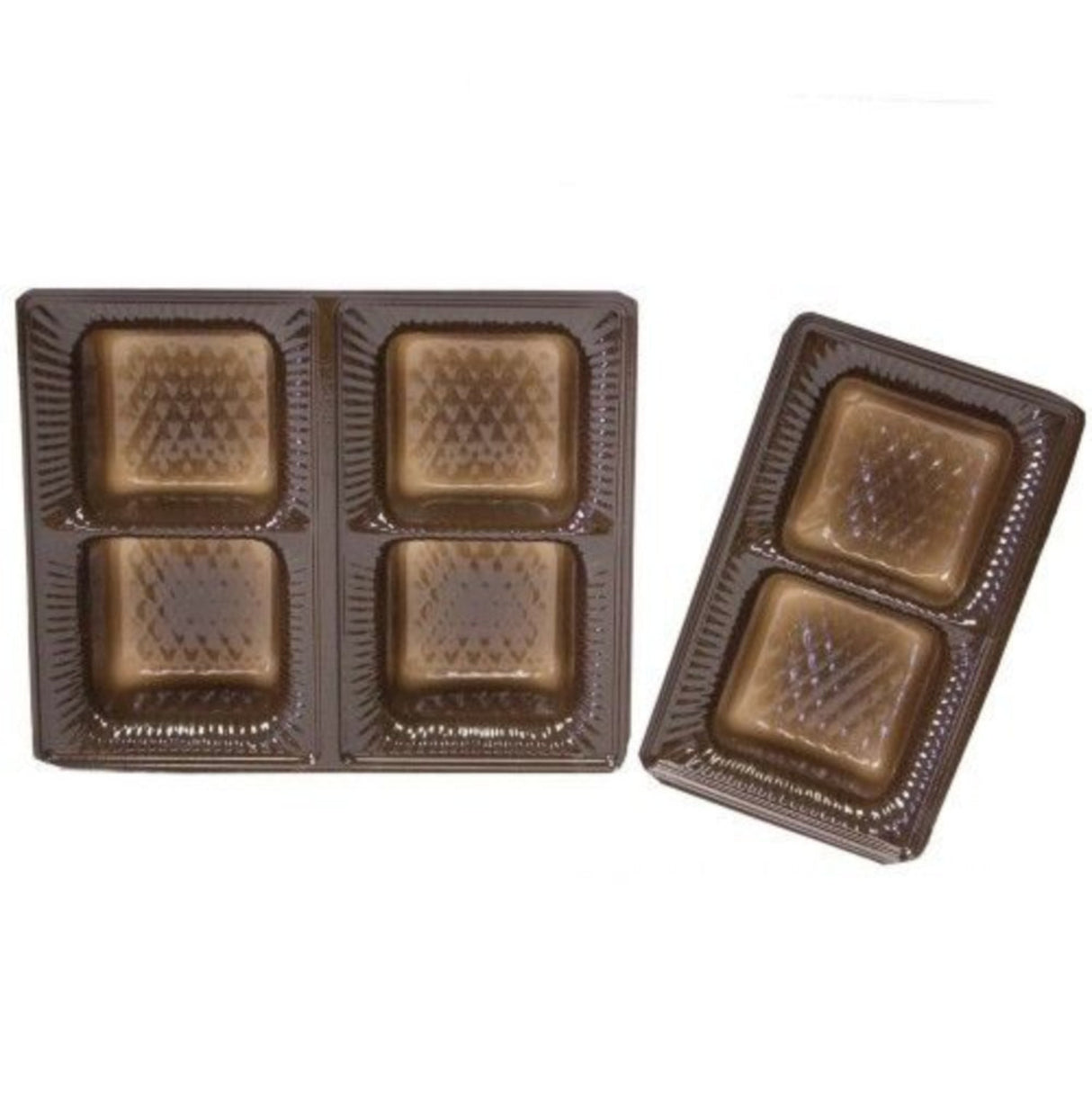 Brown - Candy Tray - (1/4 lb & 2-Piece) 6-1/2 x 3-1/2"
