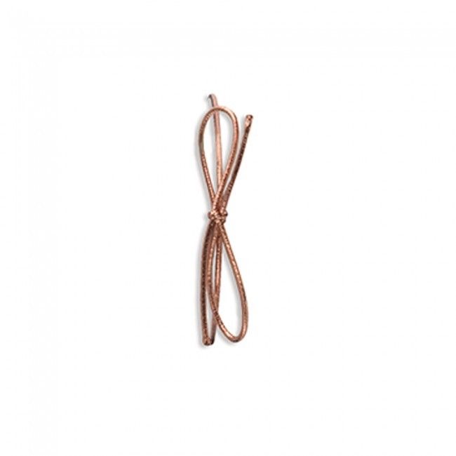 Metallic Copper - Pre Tied Stretch Loop - 8" Loop (14" untied)