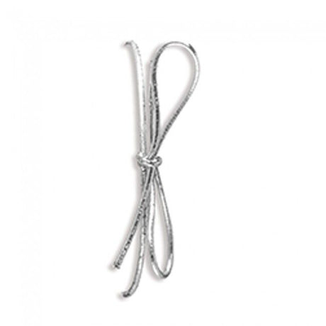 Metallic Silver - Pre Tied Stretch Loop - 19" Loop (28" untied)