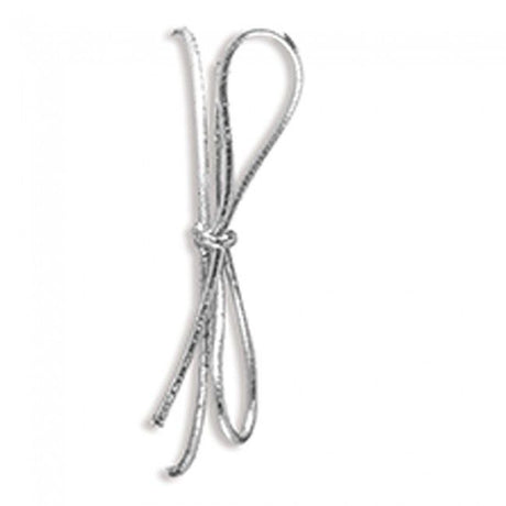 Metallic Silver - Pre Tied Stretch Loop - 22" Loop (32" untied)