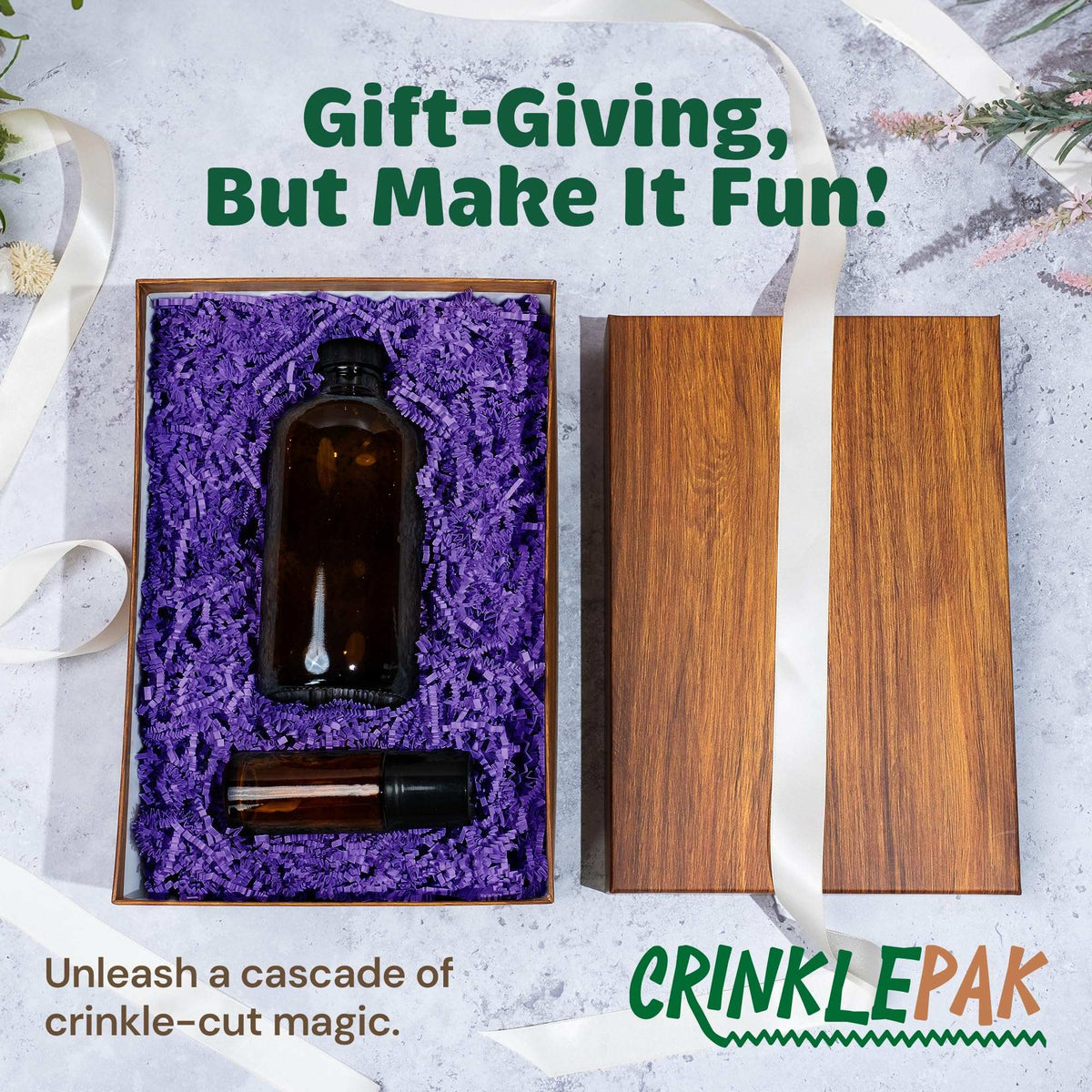 40lb Purple Crinkle Paper