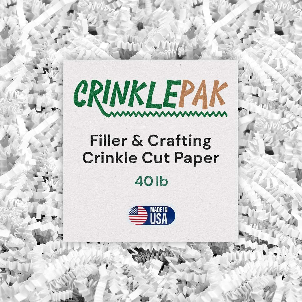 White Crinkle Paper 40 LB