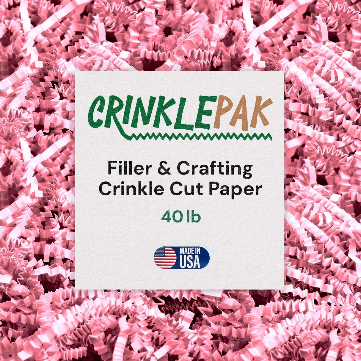 40 LB Pink Crinkle Paper for Gift Baskets