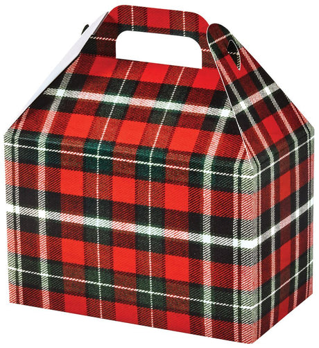 Christmas Plaid - Gable Box - 8-1/2 x 5 x 5-1/2"