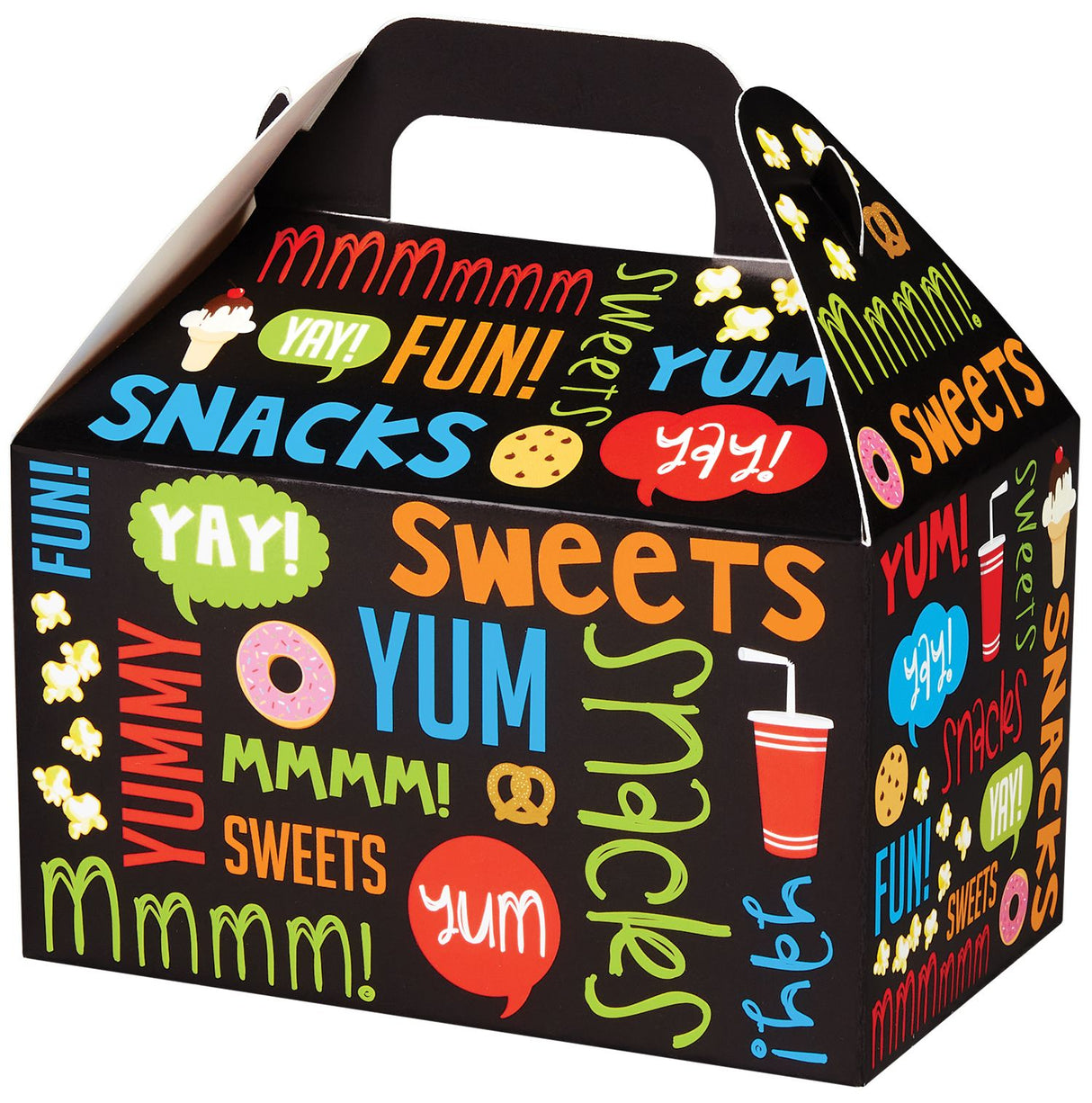 Snack Attack - Party Favor Gable Box - 6 x 3-3/4 x 3-1/2"