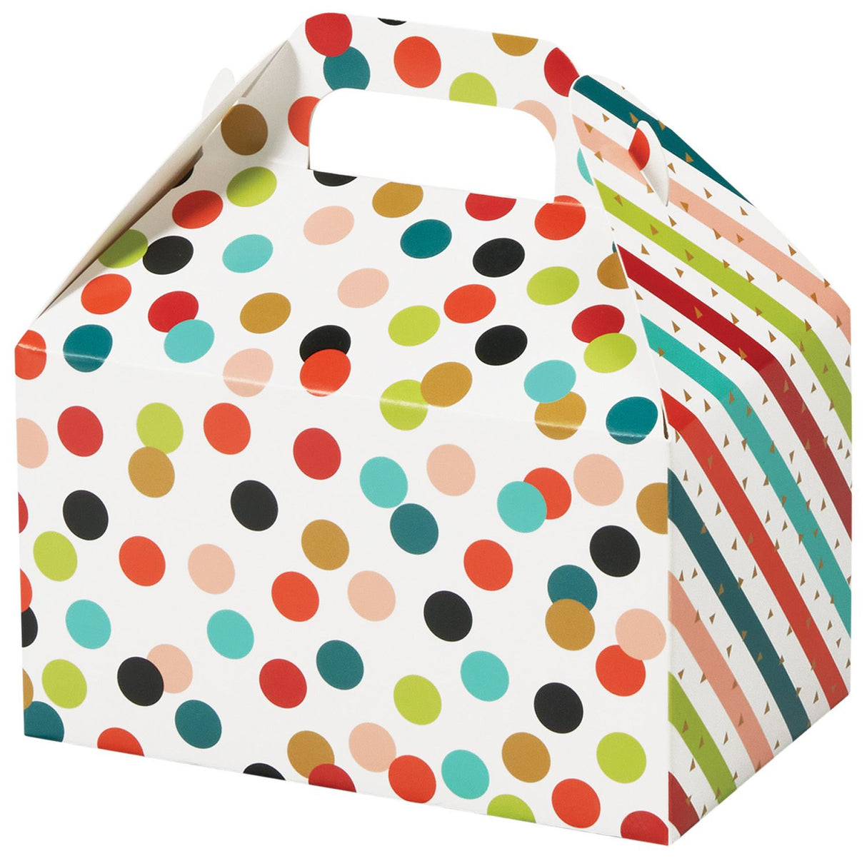 Painted Dots & Stripes - Party Favor Gable Box - 6 x 3-3/4 x 3-1/2"