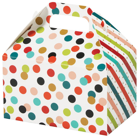 Painted Dots & Stripes - Party Favor Gable Box - 6 x 3-3/4 x 3-1/2"