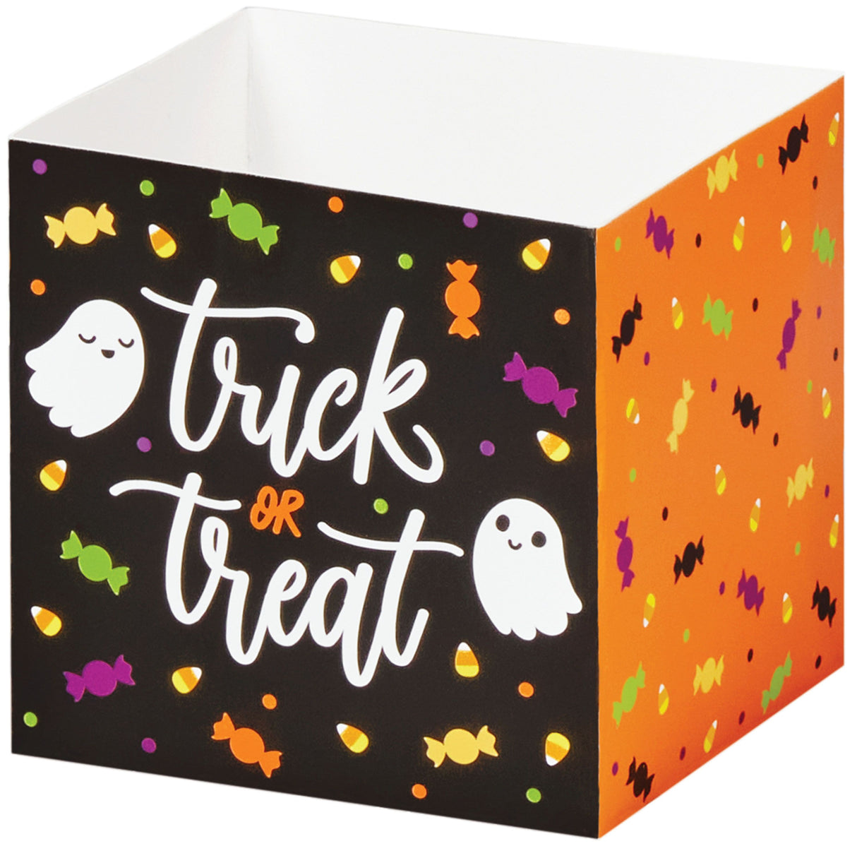 Trick or Treat - Square Party Favor Gift Box - 3-3/4 x 3-3/4 x 3-3/4"
