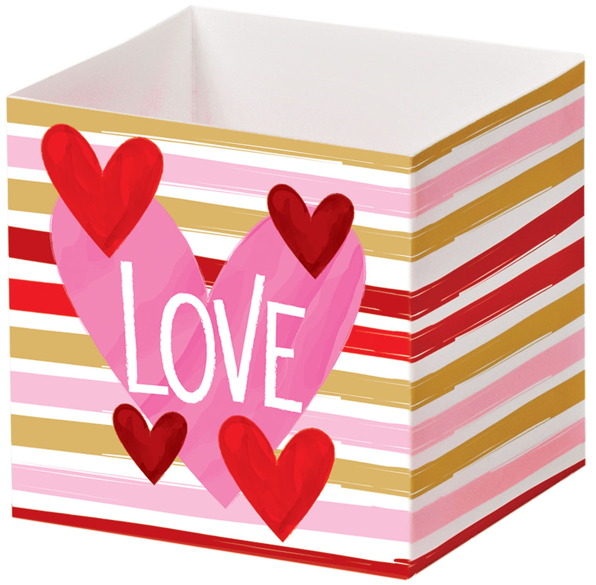 Hello Love - Square Party Favor Gift Box - 3-3/4 x 3-3/4 x 3-3/4"