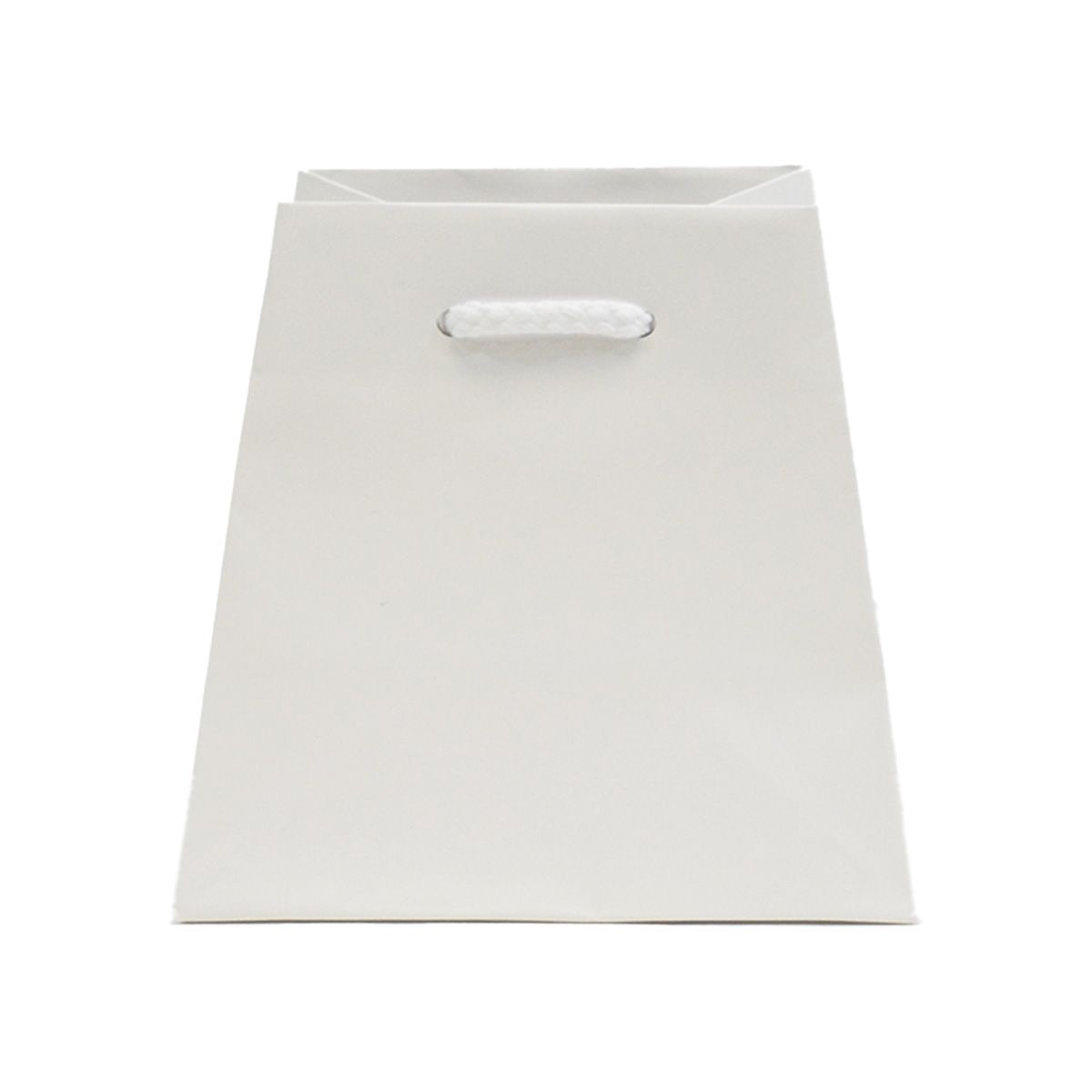 Matte White - Trapezoid Tote - 4.5" (L-Top) / 6.25" (L-Bottom) x 4" (W) x 6" (H)