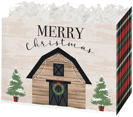 Plaid Farmhouse - Basket Box - 6-3/4 x 4 x 5"