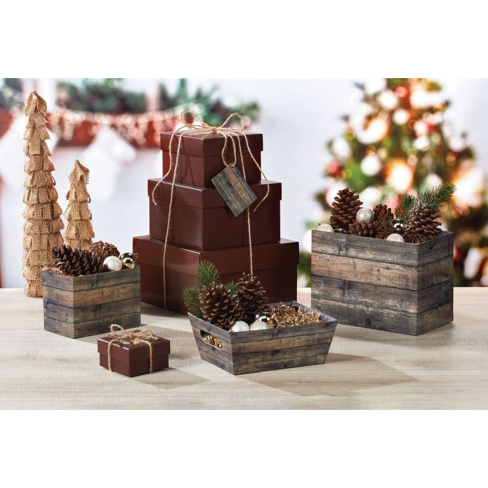 Rustic Wood Gift Box Collection
