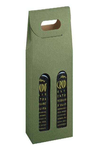 Sage - Groove Finish - 2 Bottle Carrier - 375 ml. - 5-1/8 x 2-1/2 x 13-1/4" (375 ml)
