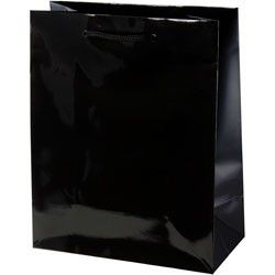 Gloss Black - Euro Tote - 20 x 6 x 16" (28" Handles)