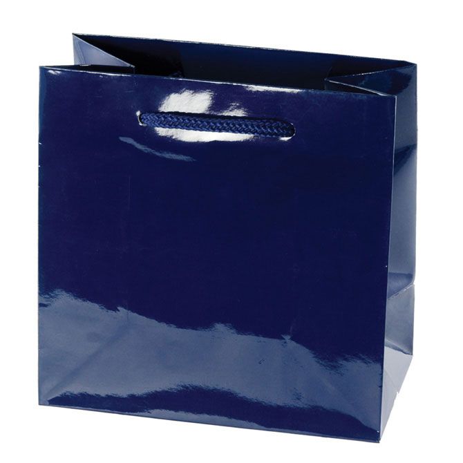 Gloss Navy - Euro Tote - 8 x 4 x 10"