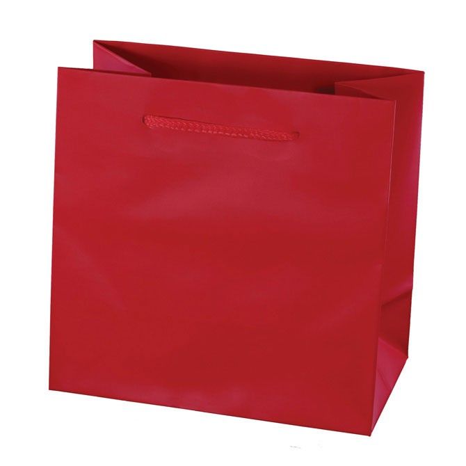 Matte Red - Euro Tote - 8 x 4 x 10"