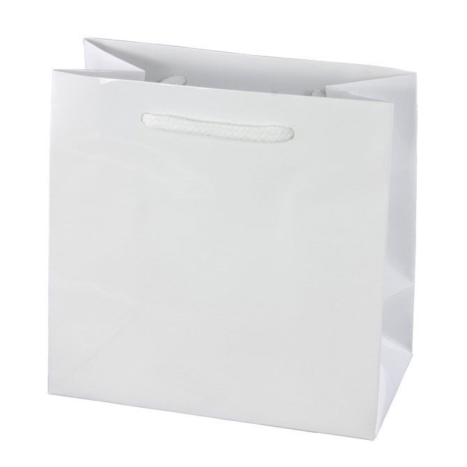 Matte White - Euro Tote - 6-1/2 x 3-1/2 x 6-1/2"