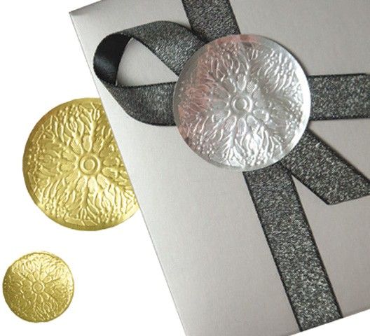 Gold Floret - Medallion Seals - 1" (Dia)