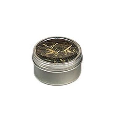 Silver - Tin - Clear Lid - (Medium) 1-7/8" (Dia) x 1" (H)
