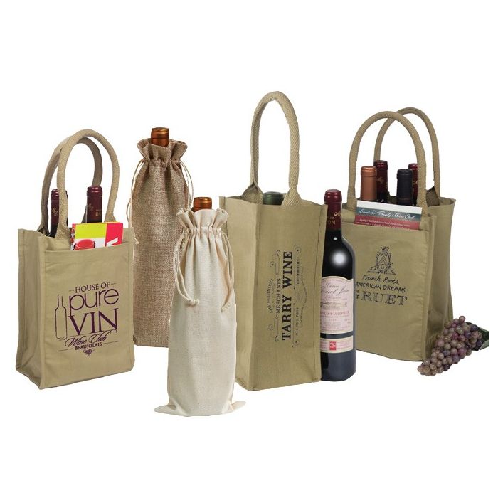 Luxe Natural - Woven Wine Bag