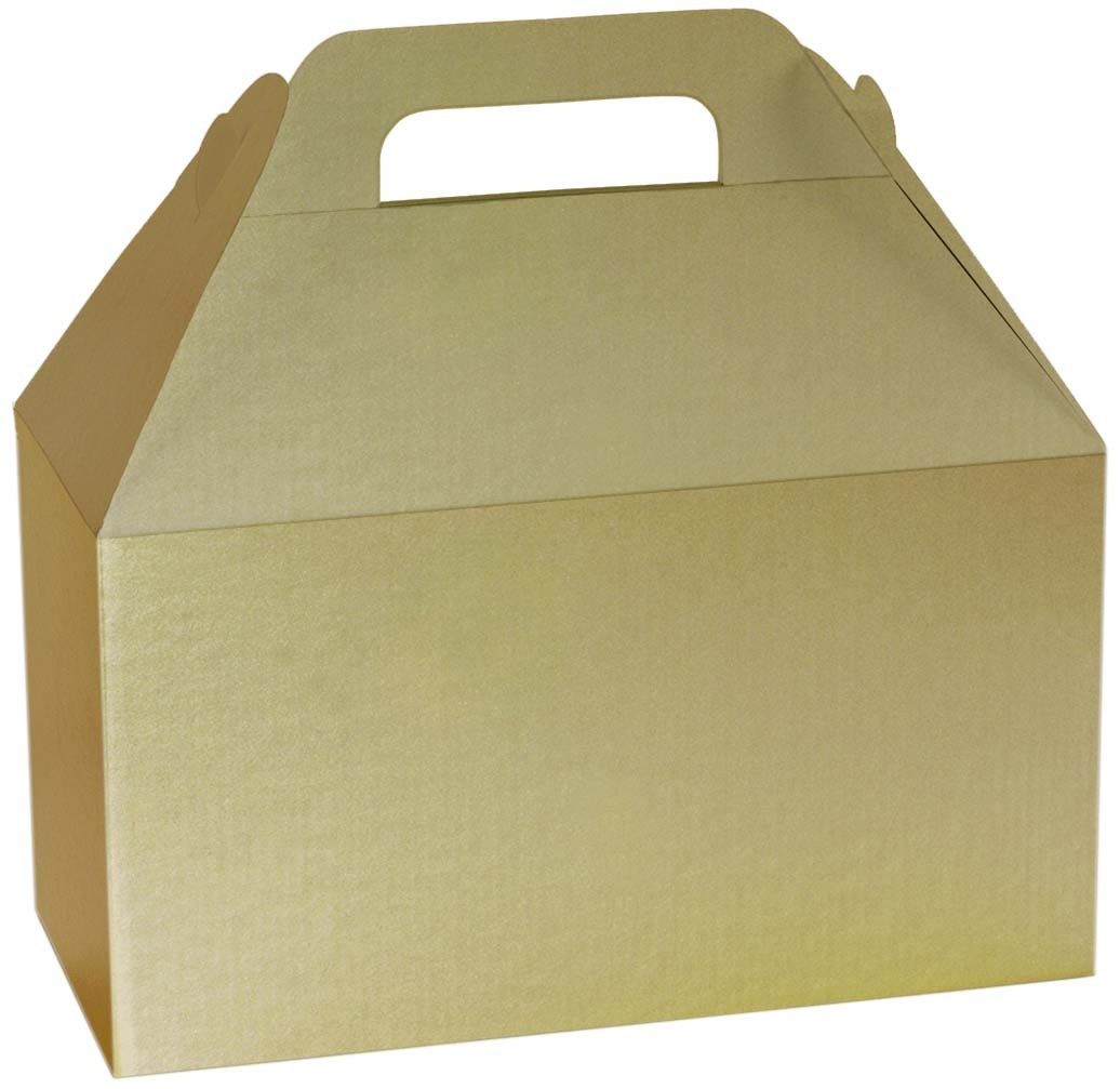 Gold Metallic - Gable Box - 8-1/2 x 5 x 5-1/2"