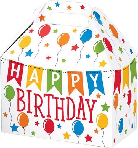 Birthday Banner - Gable Box - 8-1/2 x 5 x 5-1/2"