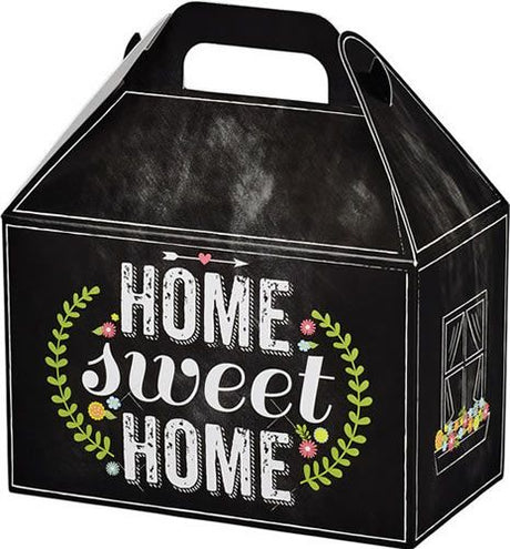 Chalkboard Home Sweet Home - Gable Box - 8-1/2 x 5 x 5-1/2"