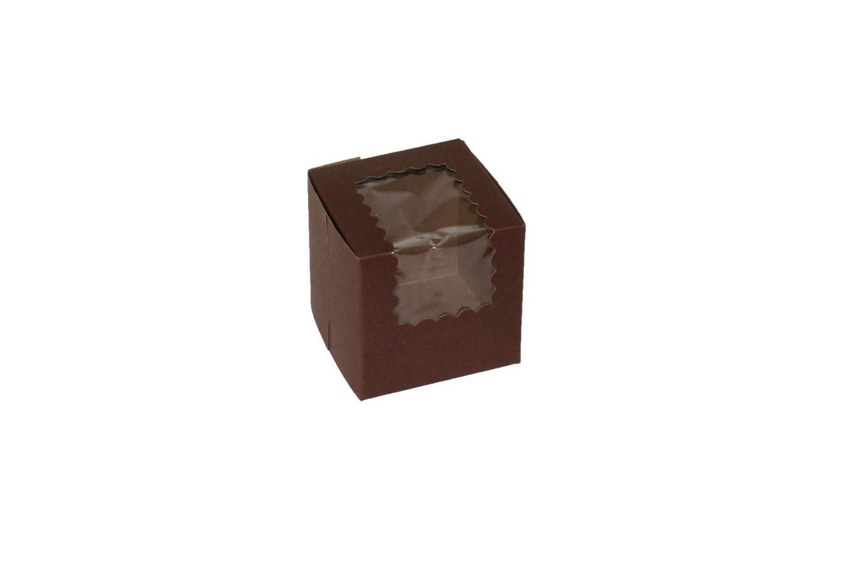 Cocoa - Window Cupcake/Bakery Box - 4 x 4 x 4"
