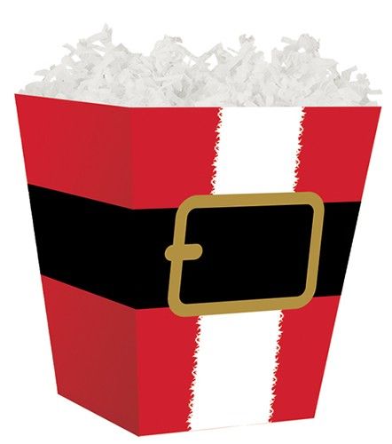 Santa's Belt - Sweet Treat Boxes - 4 x 4 x 4-1/2"