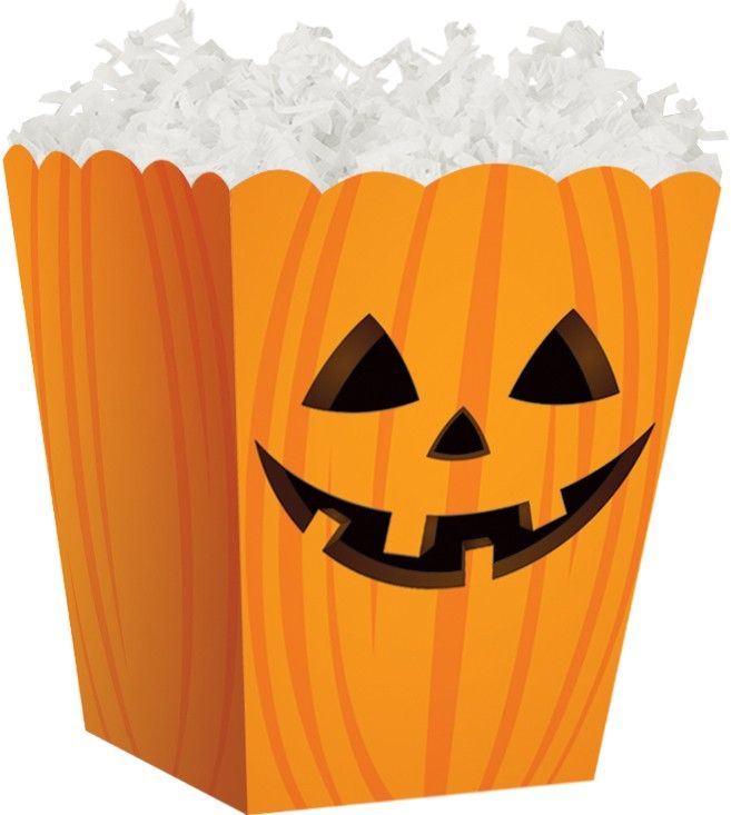 Halloween Pumpkin - Sweet Treat Boxes - 4 x 4 x 4-1/2"