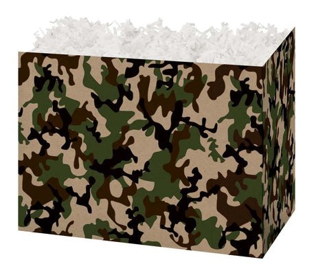 Camouflage Kraft - Basket Box - 6-3/4 x 4 x 5"