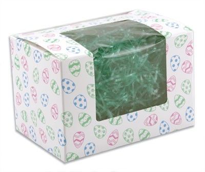 Foil Eggs Window - Egg Mold Candy Box - (2 lb) 6-1/8 x 4-5/8 x 4"