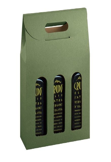 Sage - Groove Finish - 3 Bottle Carrier - 200 ml. - 6-5/8 x 2-1/8 x 12" (200ml)