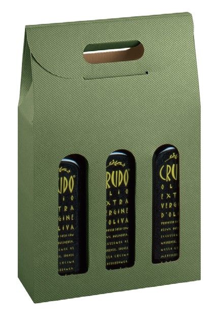 Sage - Groove Finish - 3 Bottle Carrier - 375 ml. - 7-7/8 x 2-1/2 x 13-1/4" (375 ml)