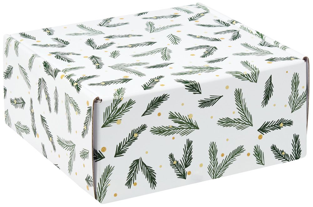 Holly Jolly Christmas - Decorative Mailer - 9 x 9 x 4"