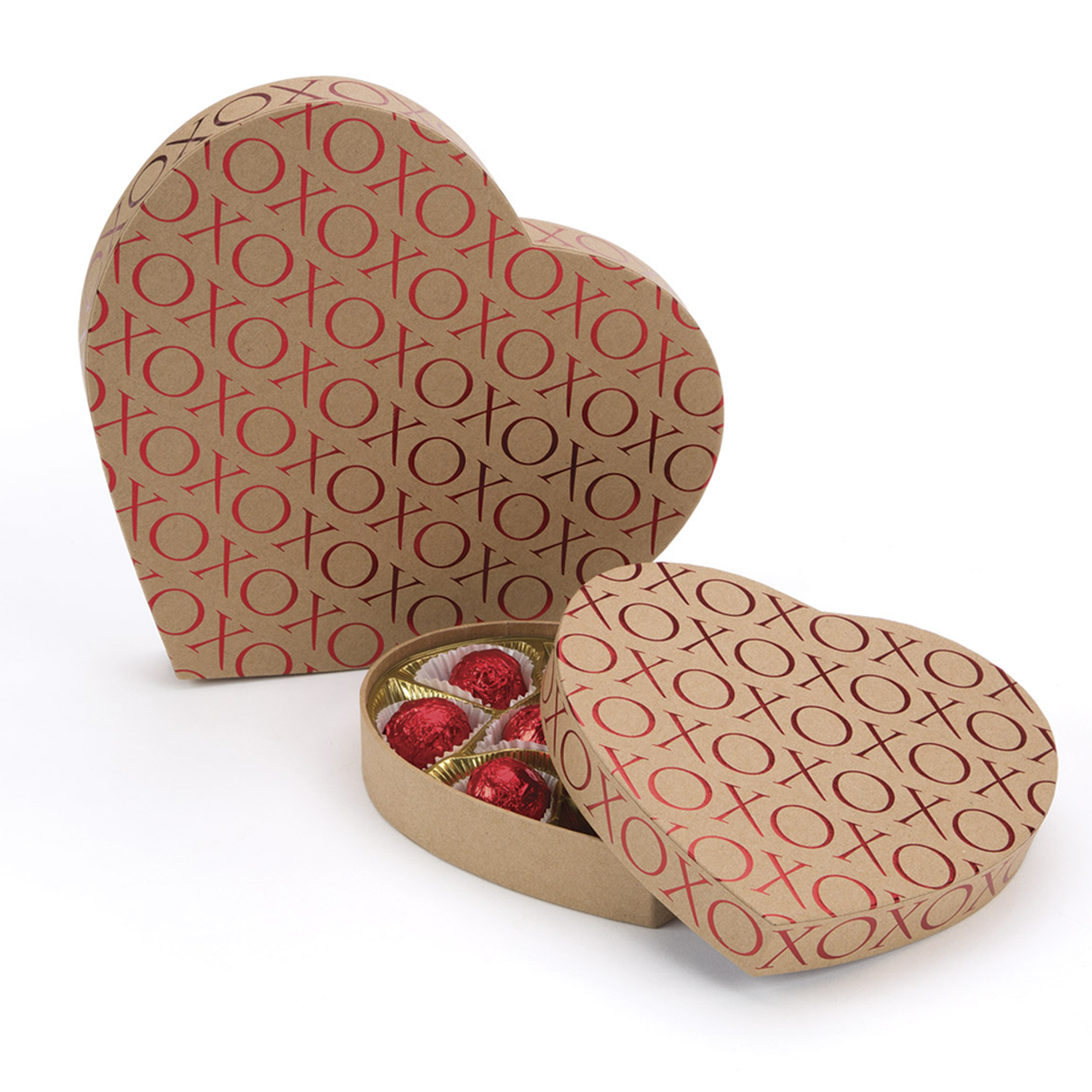 Kraft XO - Heart Shaped Candy Box - (1/2 lb) 6-3/8 x 5-1/2 x 1-1/8"