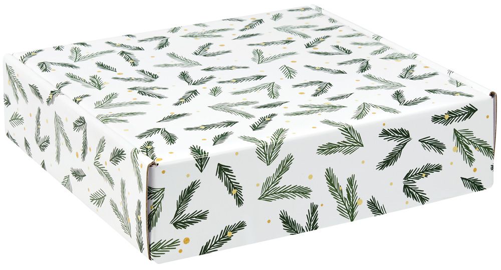 Holly Jolly Christmas - Decorative Mailer - 12 x 12 x 3"